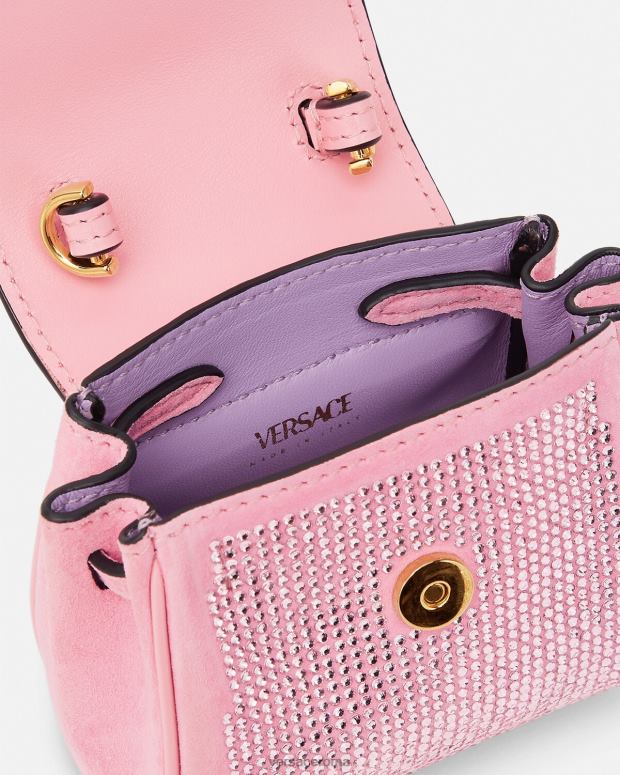 esso Versace donne Borsa micro con borchie la medusa rosa JT08Z328 borse