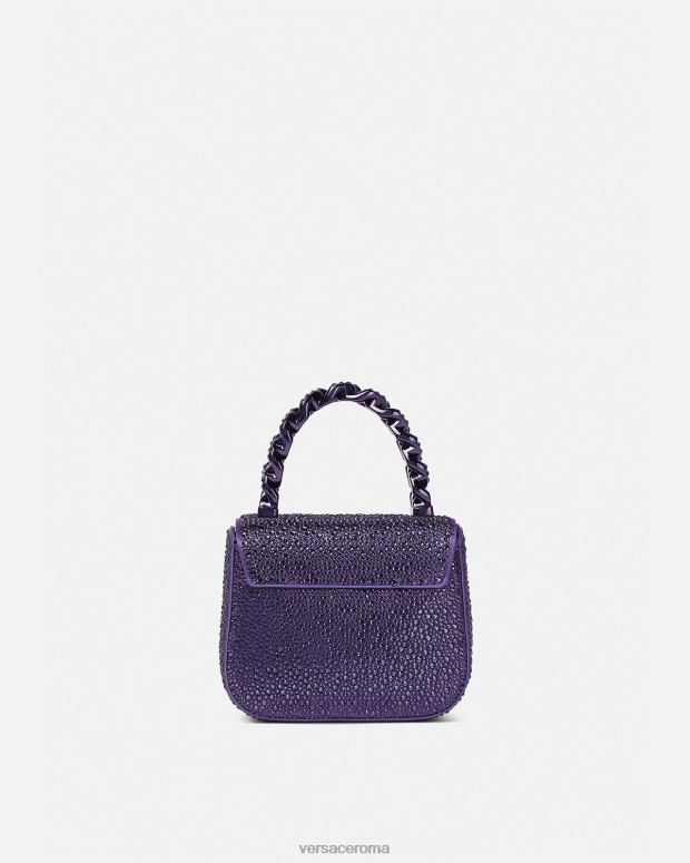 esso Versace donne Borsa mini la medusa in cristalli Viola JT08Z360 borse