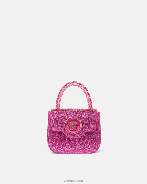 esso Versace donne Borsa mini la medusa in cristalli fucsia JT08Z315 borse