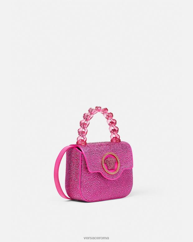 esso Versace donne Borsa mini la medusa in cristalli fucsia JT08Z315 borse