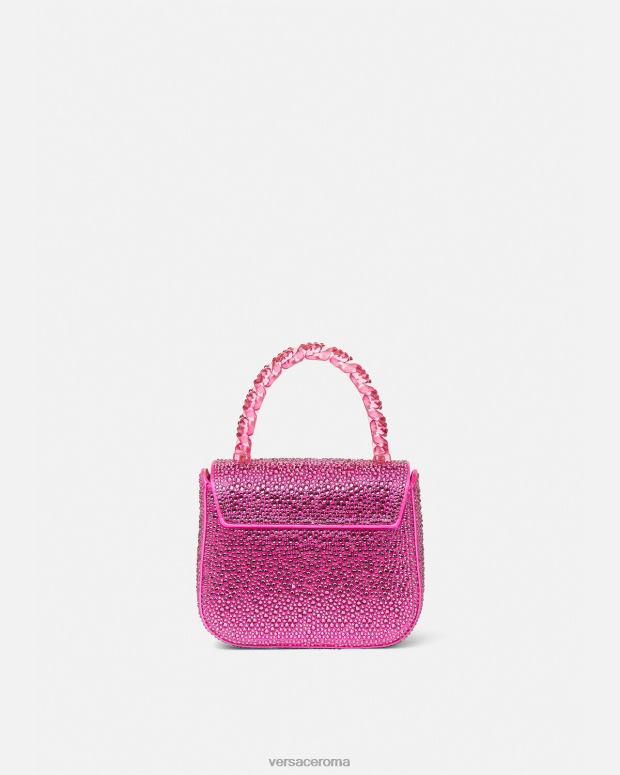esso Versace donne Borsa mini la medusa in cristalli fucsia JT08Z315 borse