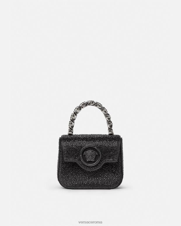 esso Versace donne Borsa mini la medusa in cristalli nero JT08Z313 borse