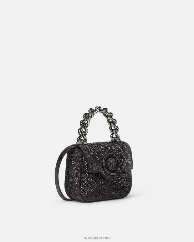 esso Versace donne Borsa mini la medusa in cristalli nero JT08Z313 borse