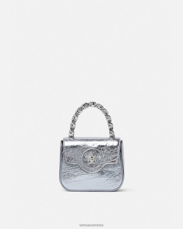 esso Versace donne Borsa mini la medusa metallizzata azzurro JT08Z302 borse
