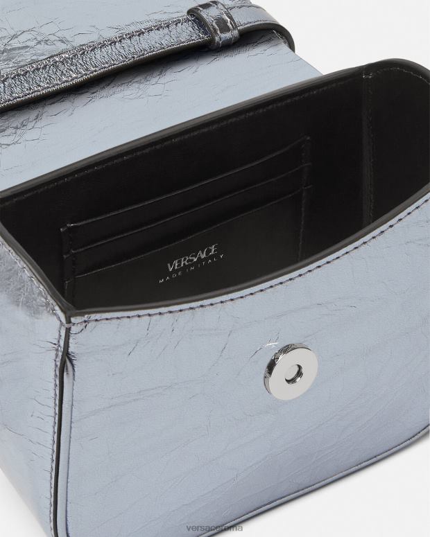 esso Versace donne Borsa mini la medusa metallizzata azzurro JT08Z302 borse
