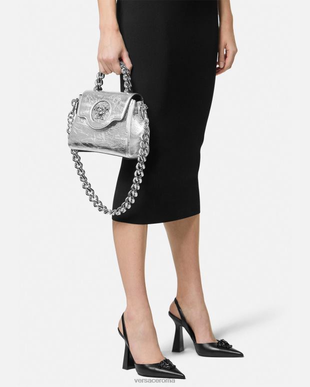 esso Versace donne Borsa piccola la medusa metallizzata grigio JT08Z305 borse