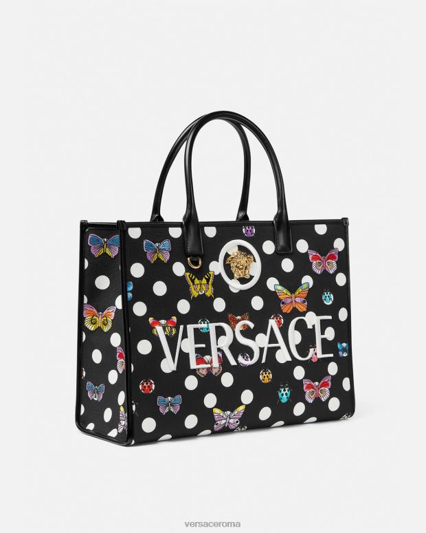 esso Versace donne Borsa tote grande con farfalle stampa JT08Z300 borse