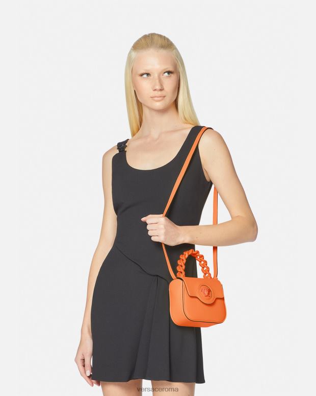 esso Versace donne borsa mini la medusa arancia JT08Z356 borse