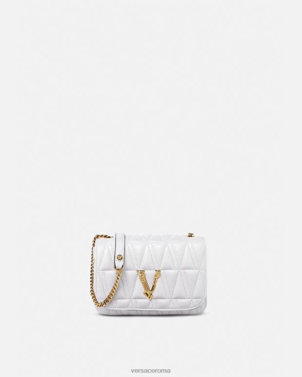 esso Versace donne borsa a tracolla virtus piccola bianco JT08Z368 borse