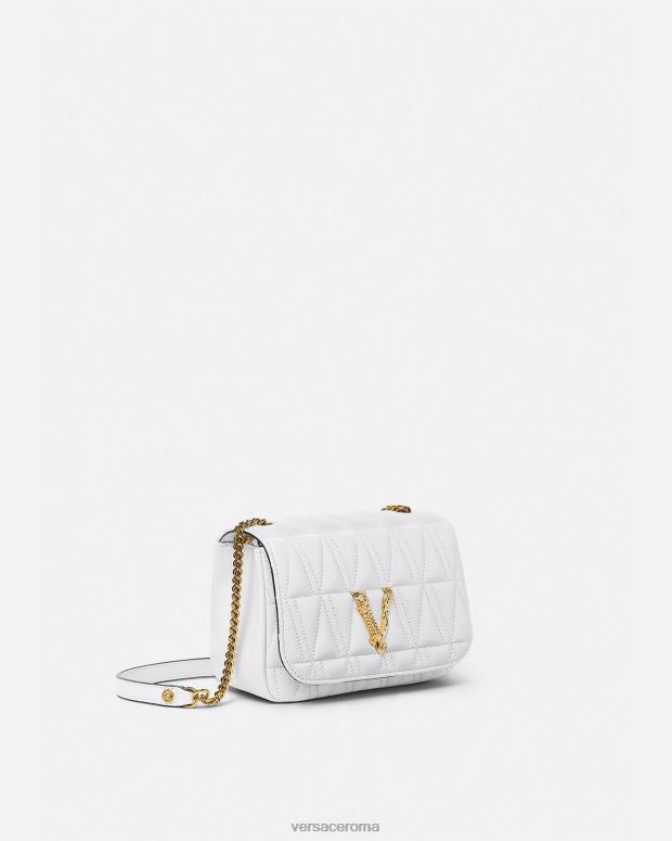 esso Versace donne borsa a tracolla virtus piccola bianco JT08Z368 borse