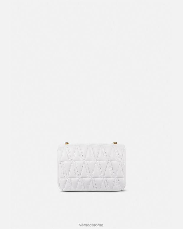 esso Versace donne borsa a tracolla virtus piccola bianco JT08Z368 borse