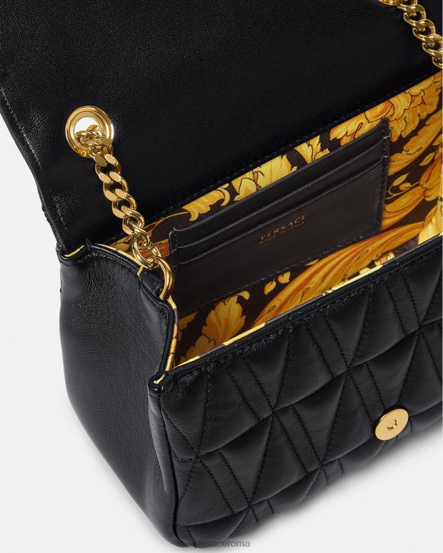 esso Versace donne borsa a tracolla virtus piccola nero JT08Z367 borse