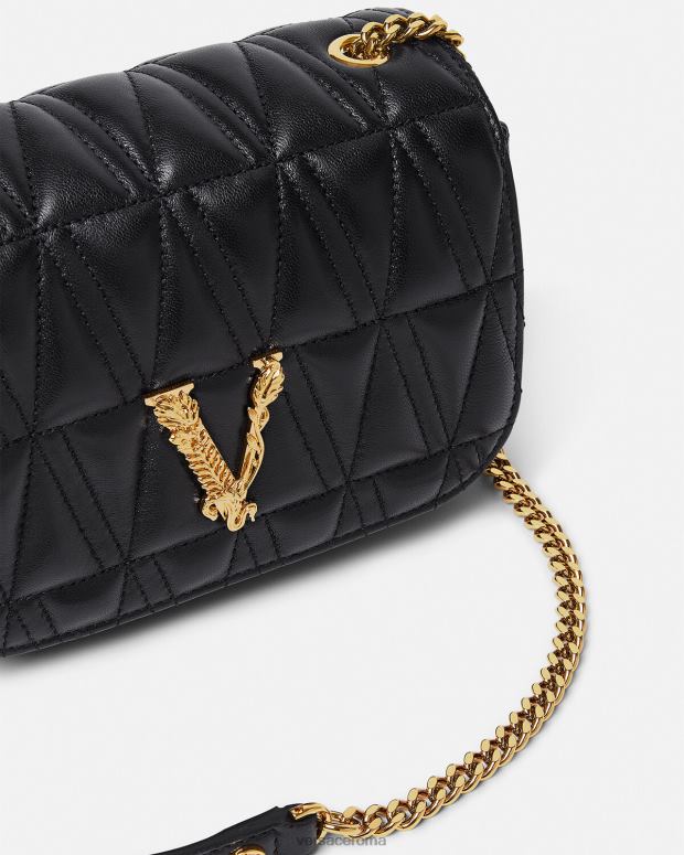 esso Versace donne borsa a tracolla virtus piccola nero JT08Z367 borse