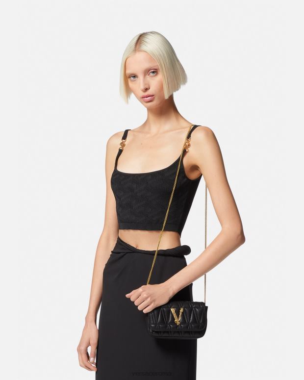 esso Versace donne mini borsa virtus nero JT08Z372 borse