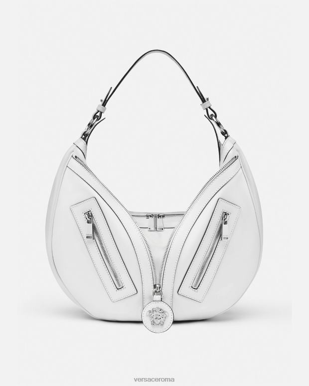 esso Versace donne ripetere borsa hobo bianco JT08Z286 borse
