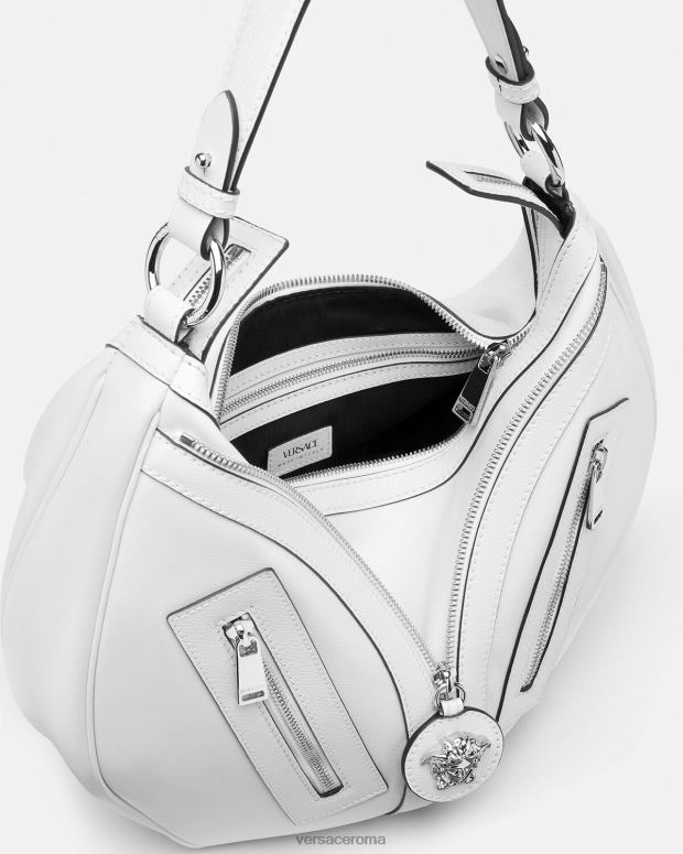 esso Versace donne ripetere borsa hobo bianco JT08Z286 borse