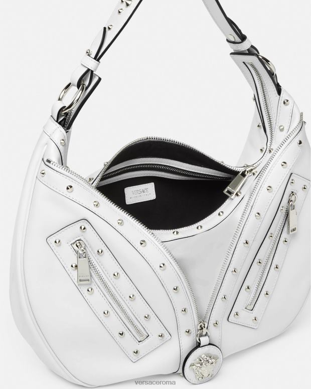 esso Versace donne ripetere borsa hobo bianco JT08Z290 borse