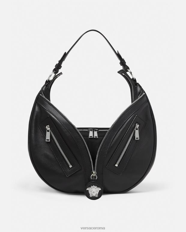 esso Versace donne ripetere borsa hobo nero JT08Z285 borse