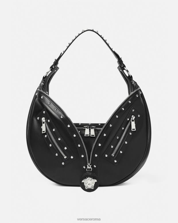 esso Versace donne ripetere borsa hobo nero JT08Z289 borse