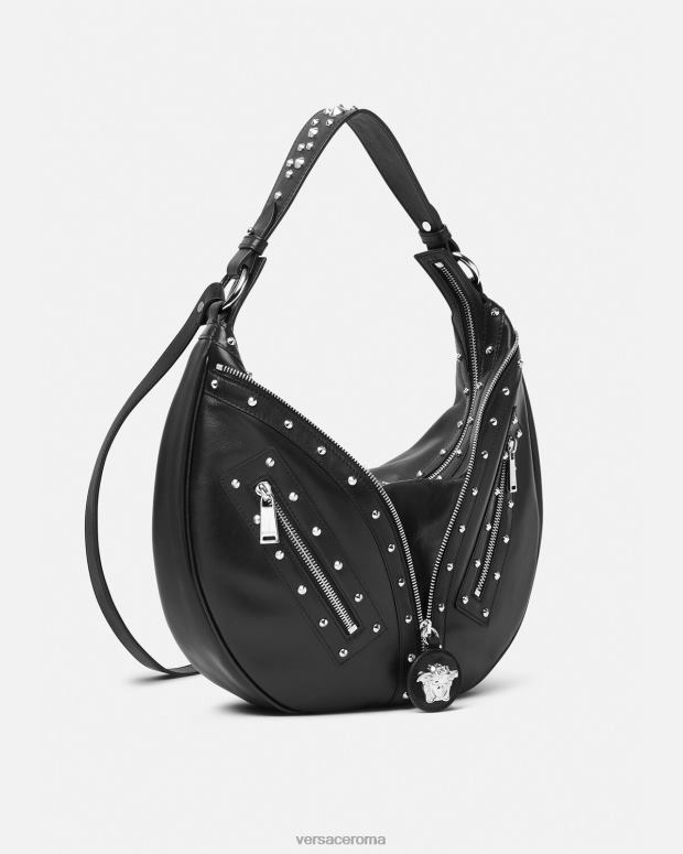 esso Versace donne ripetere borsa hobo nero JT08Z289 borse