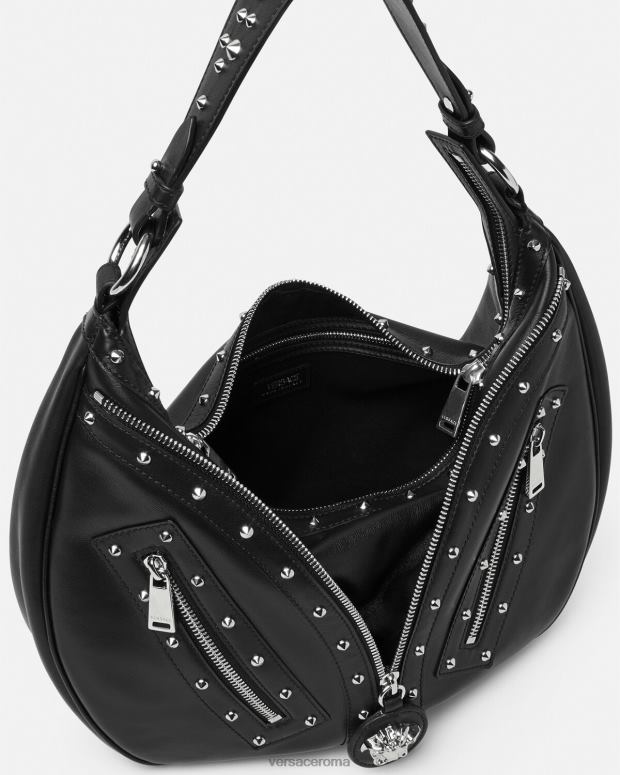 esso Versace donne ripetere borsa hobo nero JT08Z289 borse