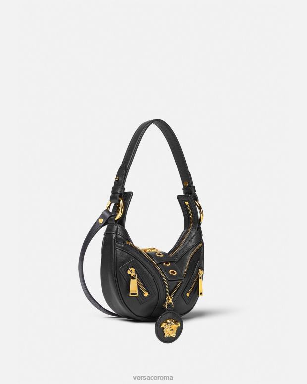 esso Versace donne ripetere la mini borsa hobo nero JT08Z273 borse