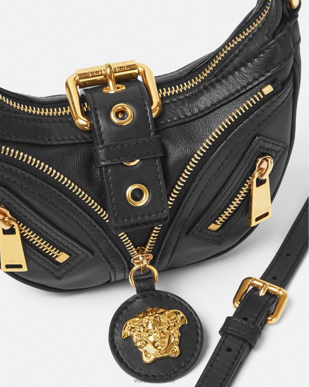 esso Versace donne ripetere la mini borsa hobo nero JT08Z273 borse
