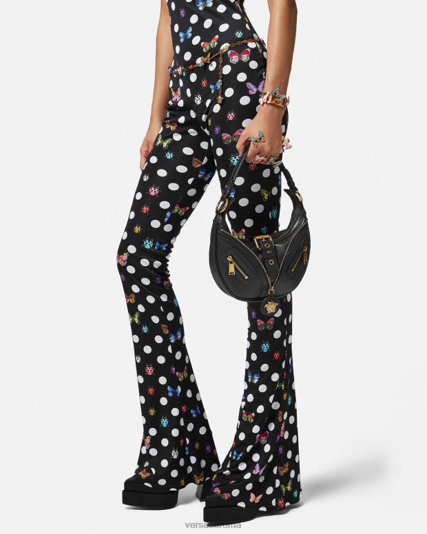 esso Versace donne ripetere la piccola borsa hobo nero JT08Z274 borse