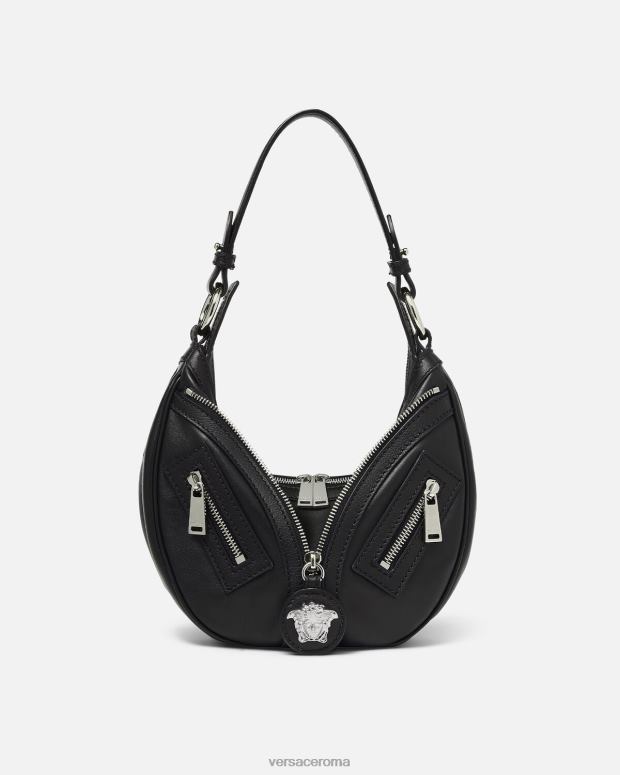 esso Versace donne ripetere la piccola borsa hobo nero JT08Z282 borse