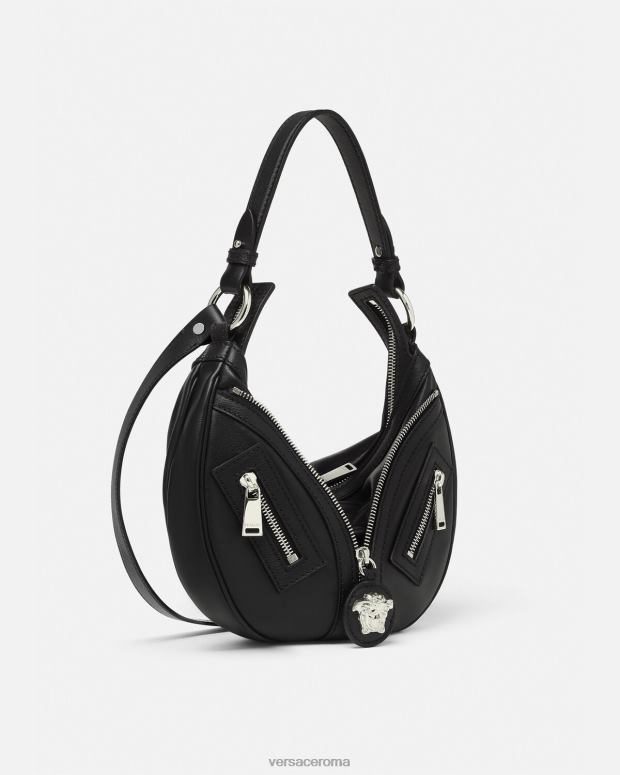 esso Versace donne ripetere la piccola borsa hobo nero JT08Z282 borse