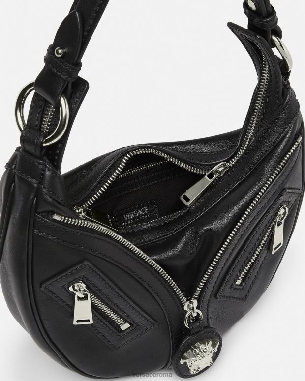 esso Versace donne ripetere la piccola borsa hobo nero JT08Z282 borse
