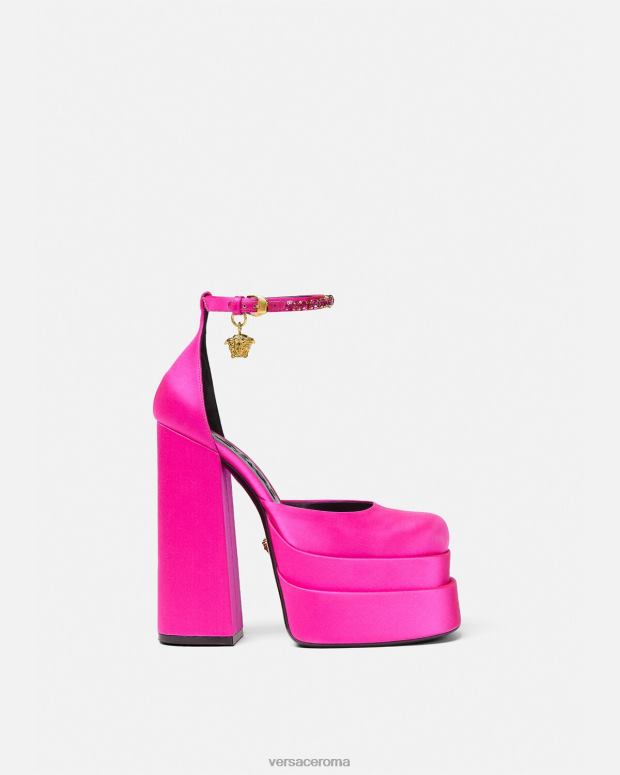 esso Versace donne pompe con piattaforma medusa aevitas fucsia JT08Z410 scarpa