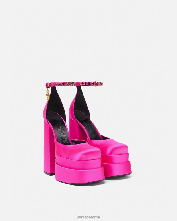 esso Versace donne pompe con piattaforma medusa aevitas fucsia JT08Z410 scarpa