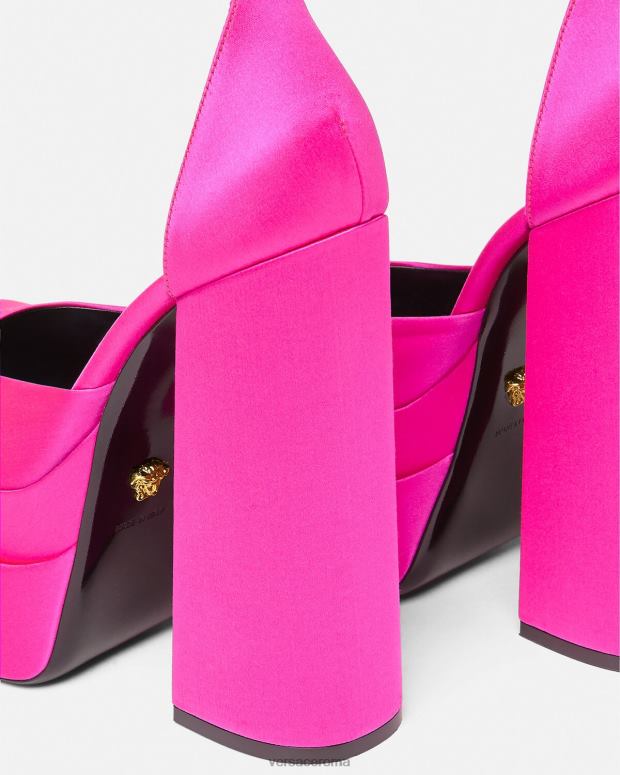 esso Versace donne pompe con piattaforma medusa aevitas fucsia JT08Z410 scarpa