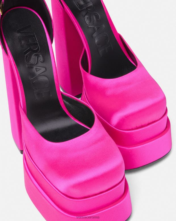 esso Versace donne pompe con piattaforma medusa aevitas fucsia JT08Z410 scarpa