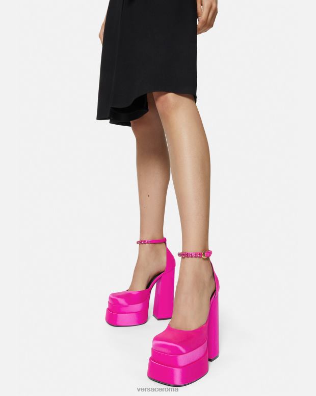 esso Versace donne pompe con piattaforma medusa aevitas fucsia JT08Z410 scarpa