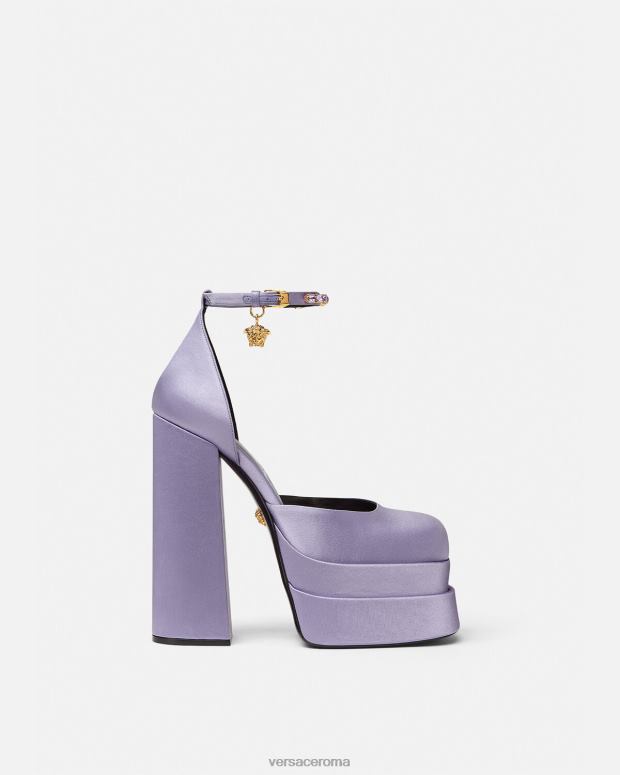 esso Versace donne pompe con piattaforma medusa aevitas lilla JT08Z422 scarpa