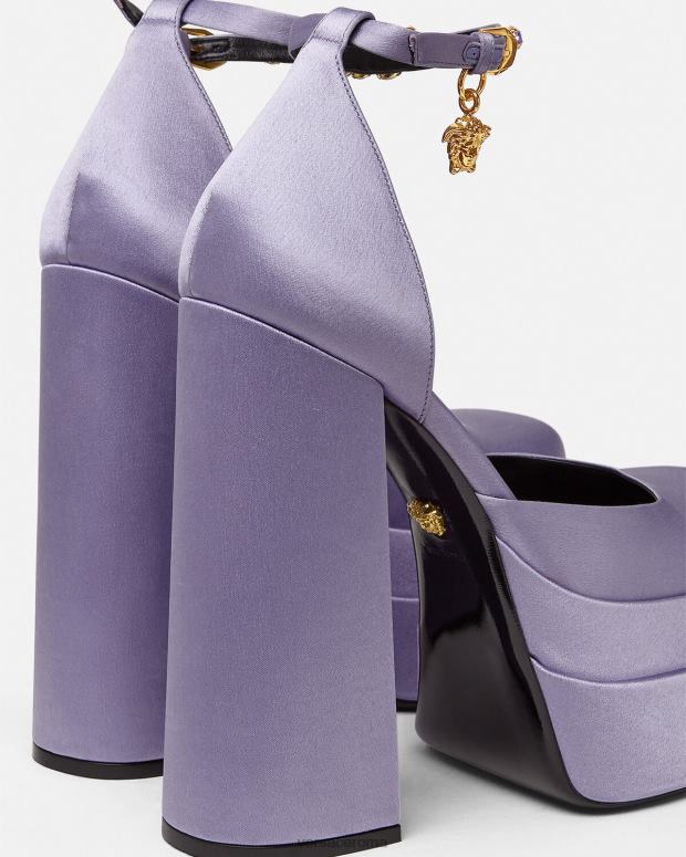 esso Versace donne pompe con piattaforma medusa aevitas lilla JT08Z422 scarpa