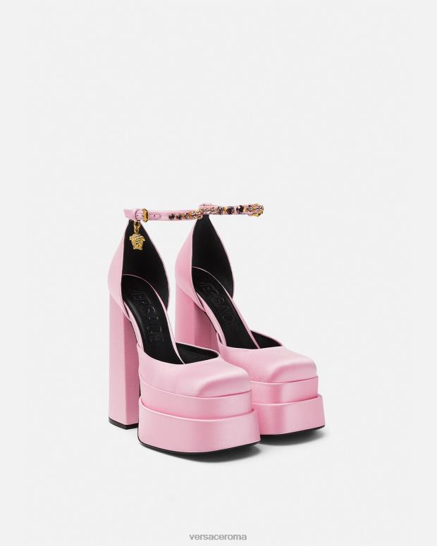 esso Versace donne pompe con piattaforma medusa aevitas rosa JT08Z423 scarpa