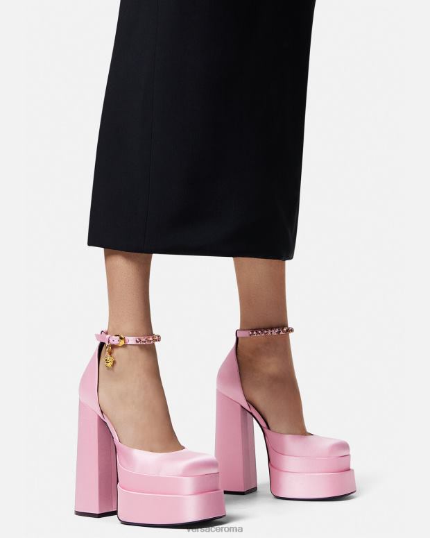 esso Versace donne pompe con piattaforma medusa aevitas rosa JT08Z423 scarpa
