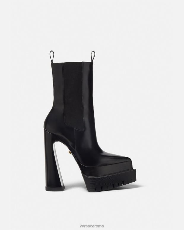 esso Versace donne stivali con plateau a punta aevitas nero JT08Z419 scarpa