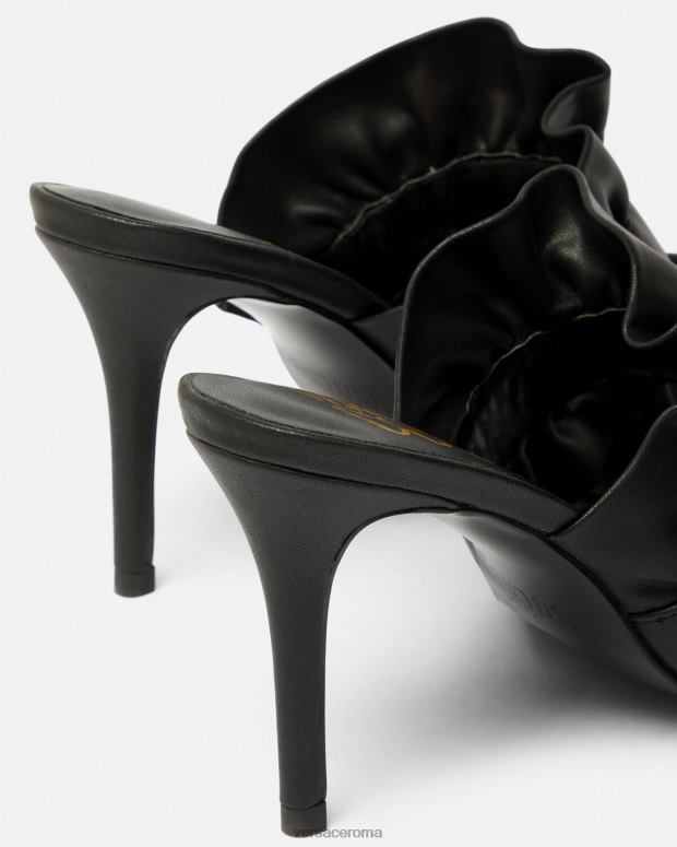 esso Versace donne Mules Emily con fibbia barocca nero JT08Z2284 scarpa