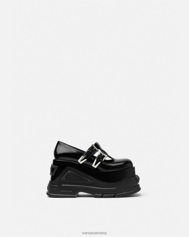 esso Versace donne décolleté con plateau Medusa Anthem nero JT08Z497 scarpa