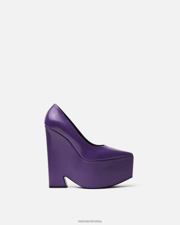 esso Versace donne pompe con piattaforma Tempest Viola JT08Z492 scarpa