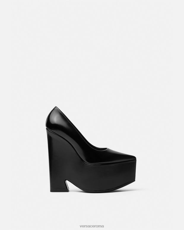 esso Versace donne pompe con piattaforma Tempest nero JT08Z491 scarpa