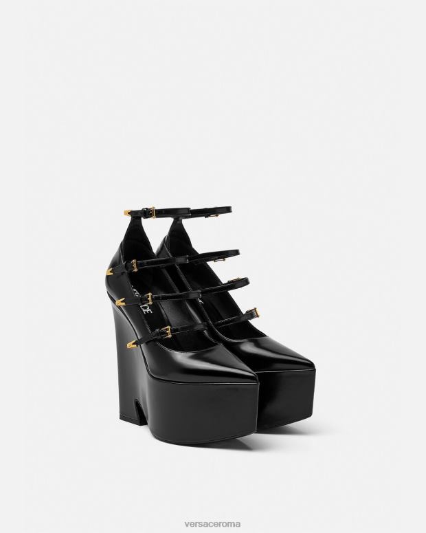 esso Versace donne pompe con piattaforma Tempest nero JT08Z493 scarpa