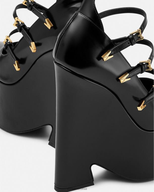 esso Versace donne pompe con piattaforma Tempest nero JT08Z493 scarpa