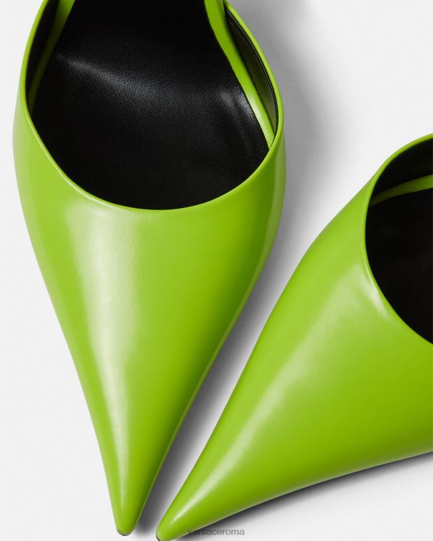 esso Versace donne pompe a punti appuntiti verde JT08Z401 scarpa
