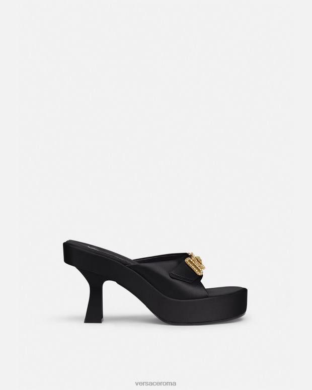 esso Versace donne Mules con cristalli Medusa Biggie nero JT08Z469 scarpa