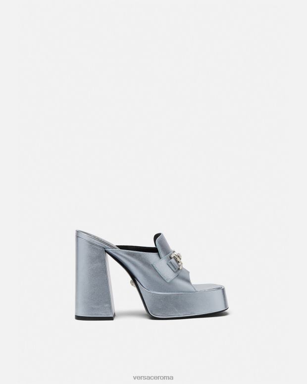 esso Versace donne Sabot con plateau Medusa '95 azzurro JT08Z443 scarpa